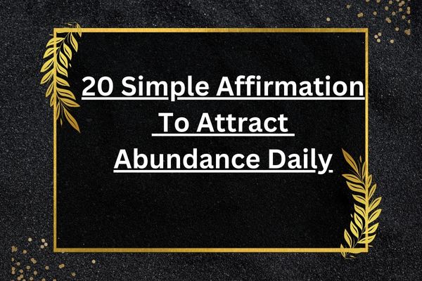 abundance affirmation